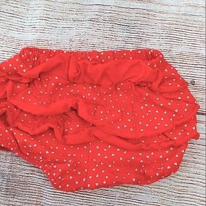 Agatha Ruiz del Prada red heart ruffle baby bloomers sz 9-12m